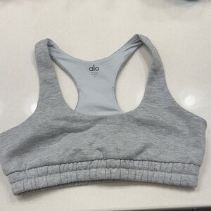 ALO Yoga Light Gray Sports Bra